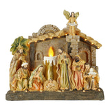 13" LED Animated Nativity Scene