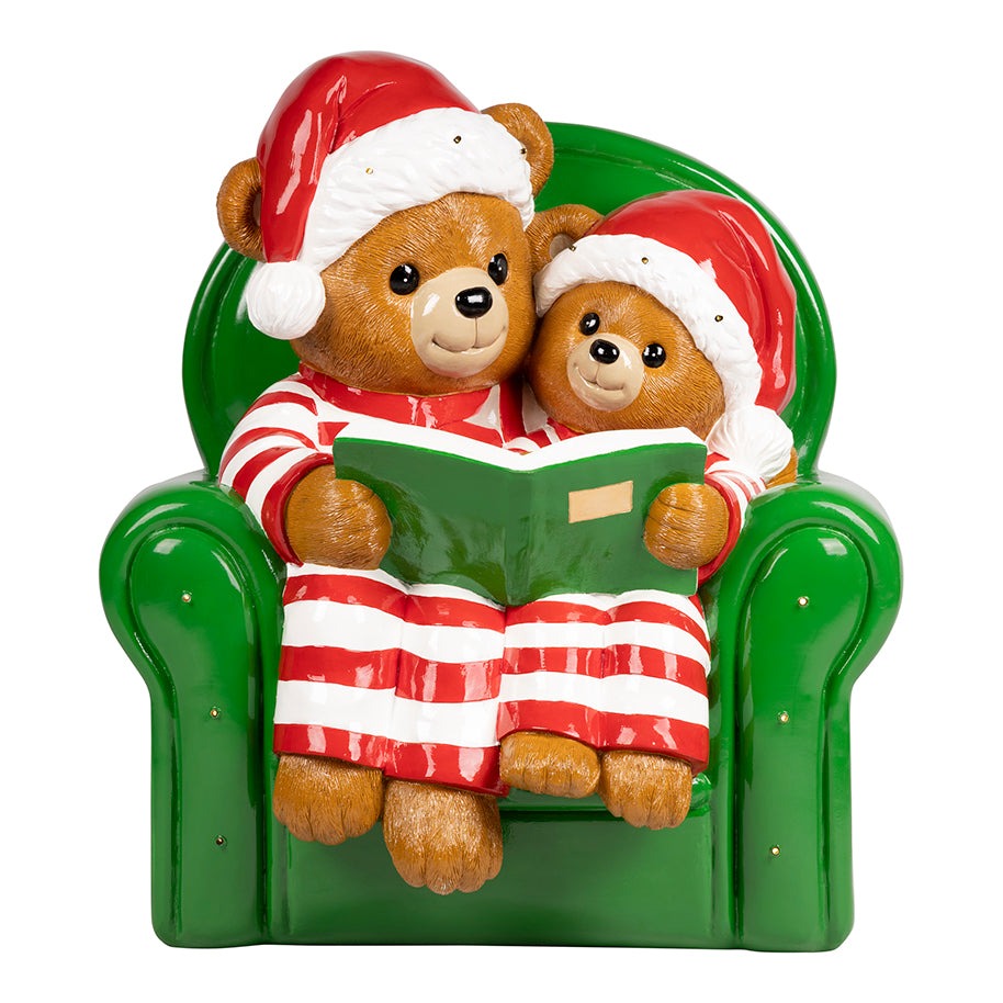 3 FT Lighted Bear & Family On Sofa Battery Operated