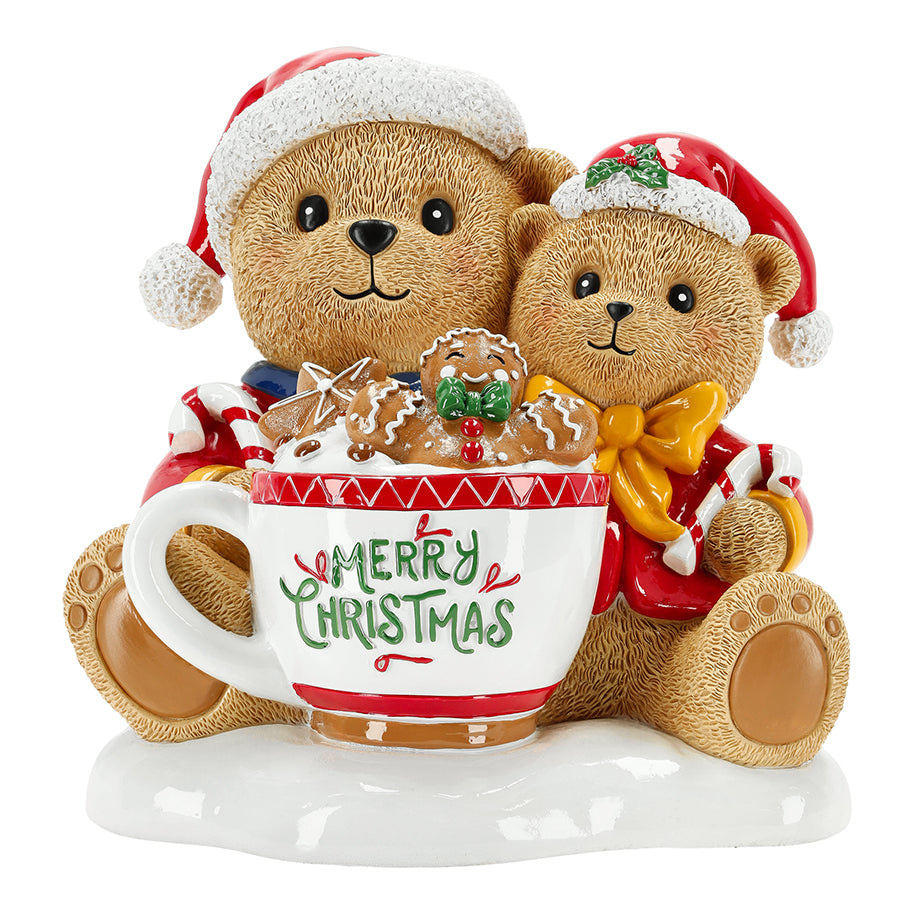 10" Bears With Christmas Mug