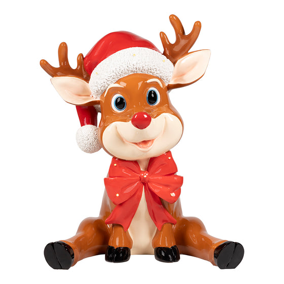 3 FT Lighted Funny Deer Sitting