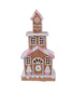 Gingerbread house with decorative elements on a white background