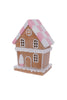 6" Lighted Gingerbread House With Checkered Roof Battery Operated