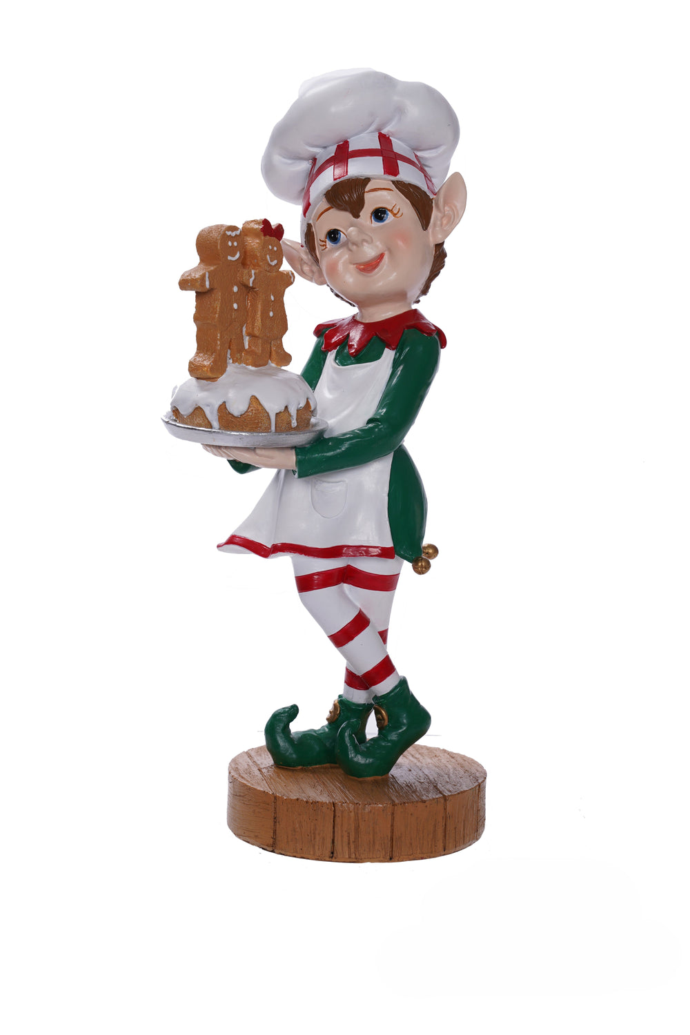 10" Gingerbread Elf With Cake