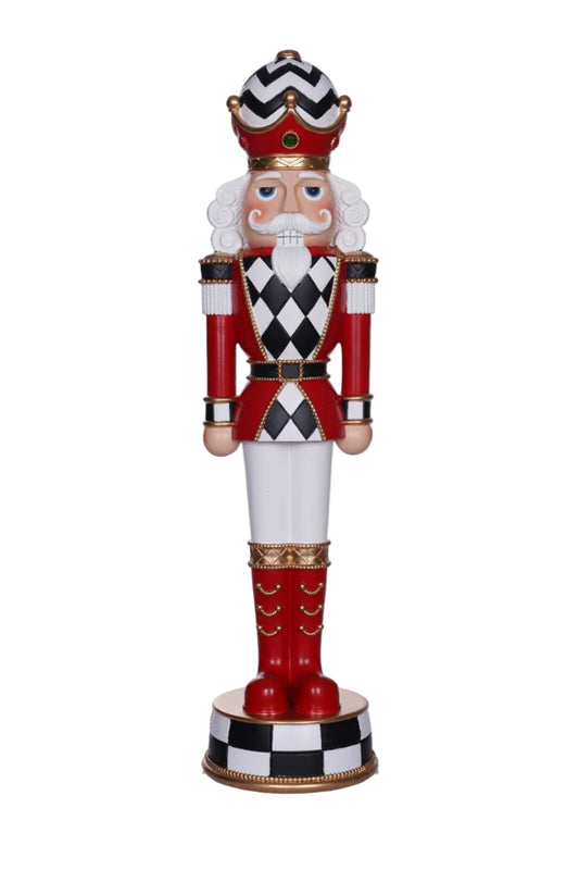 20" Checkered Black & Red Nutcracker