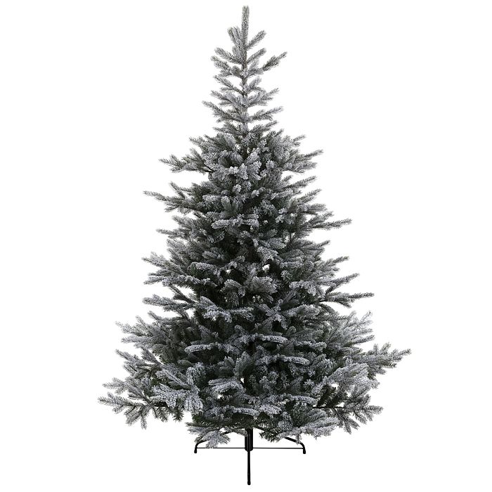 9 FT Grandis Fir Snowy Tree Pre Lit Warm White Micro Led Lights