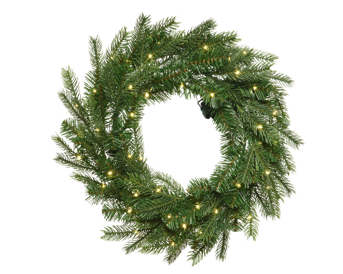 Grandis Wreath  Micro Warm White LED Battery Operated