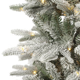 Alpbach Fir Snowy Tree Warm White & Multi Micro LED Lights