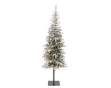Alpbach Fir Snowy Tree Warm White & Multi Micro LED Lights