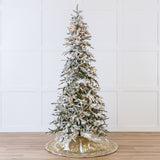 15 FT Snow Pine Slim Pre Lit Warm White LED Lights