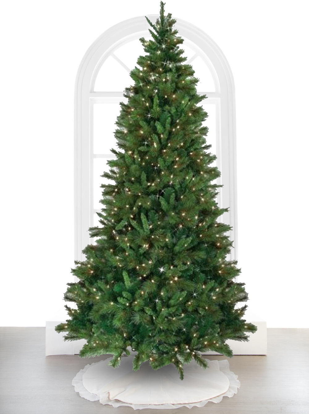 10 FT Belgium Mix Tree Pre-Lit Warm White LED Lights