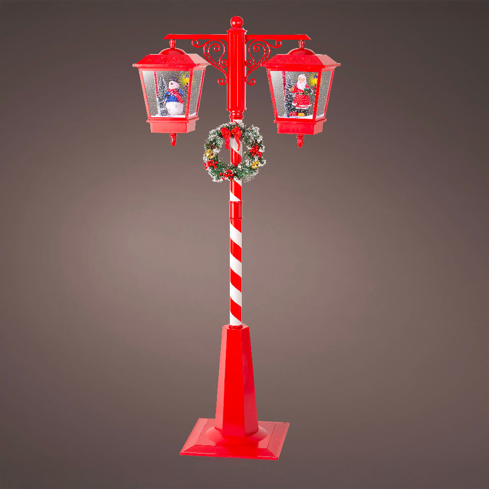 6 FT LED Red Lamp Post Lantern