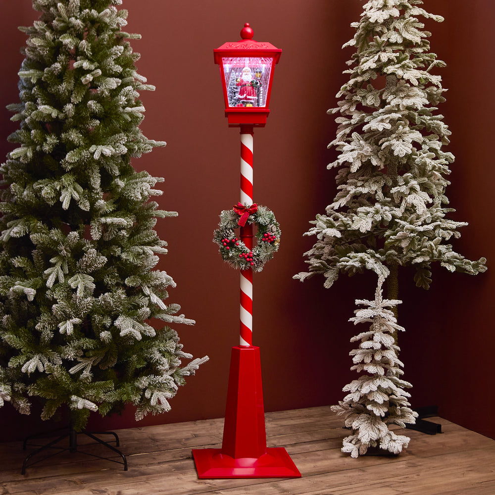 6 FT LED Red Lamp Post Lantern