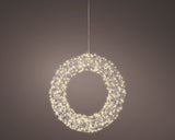 1.3 FT 500 Micro LED Warm White Silver Wire Wreath