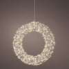 1.3 FT 500 Micro LED Warm White Silver Wire Wreath