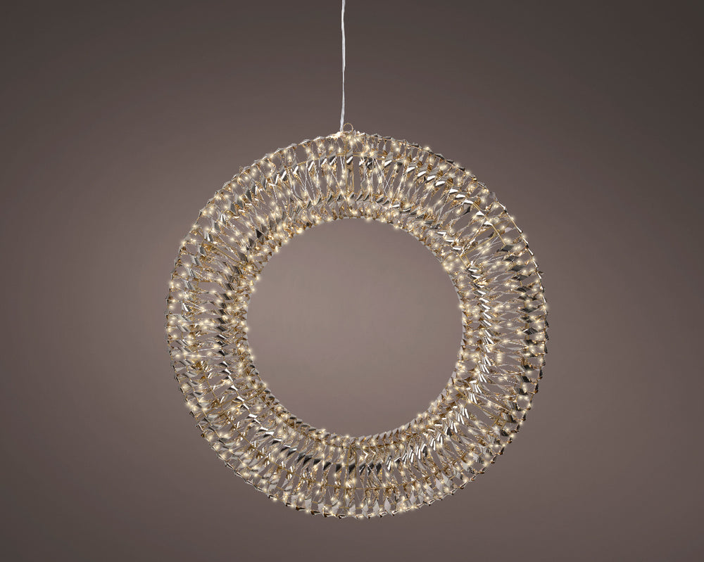 2.3 FT 960 Micro LED Warm White Gold Wreath