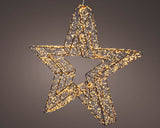 Black Wire Star Pre Lit Micro Classic Warm LED