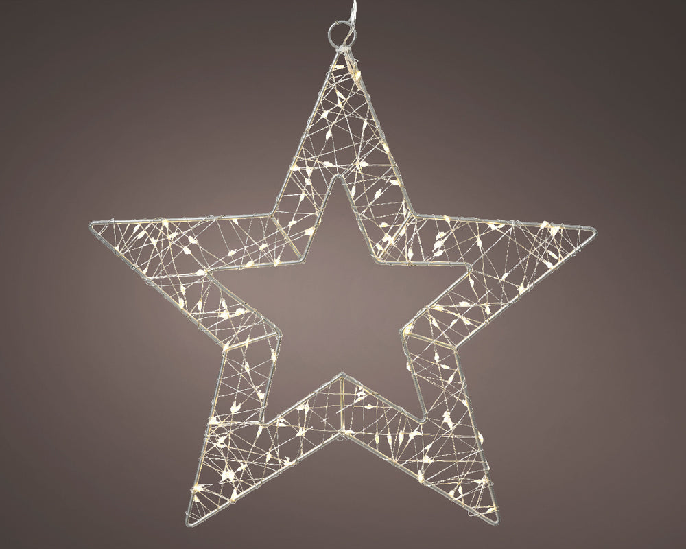 2 FT 200 Micro LED Warm White Silver Star