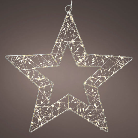 2 FT 200 Micro LED Warm White Silver Star