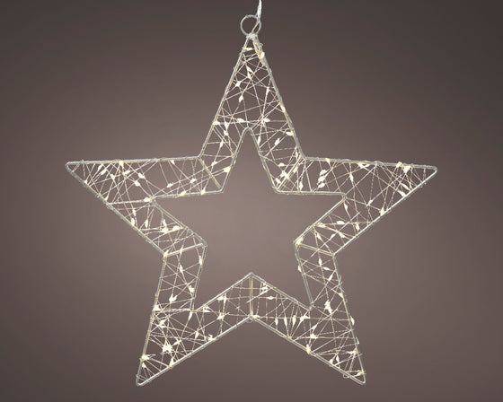 2 FT 200 Micro LED Warm White Silver Star