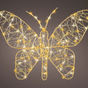 9" Micro Warm White & Classic Warm LED Gold Butterfly Battery Operated