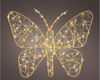 12" Micro Warm White & Classic Warm LED Gold Butterfly Battery Operated