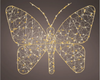 17" Micro Warm White & Classic Warm LED Gold Butterfly Battery Operated
