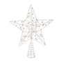 11" Silver Star Tree Topper 15 LED Battery Operated Lights