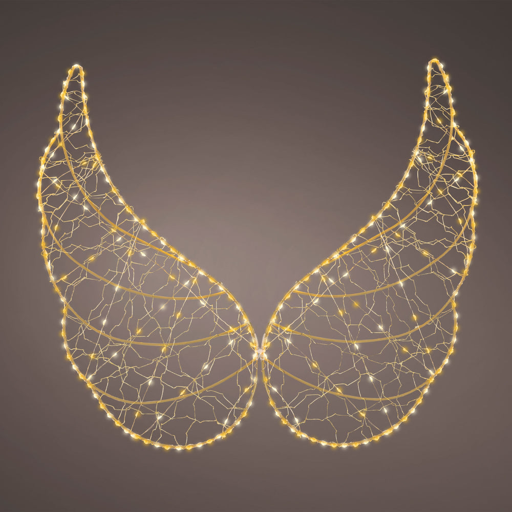 10" Warm White & Classic Warm Micro LED Angel Wings