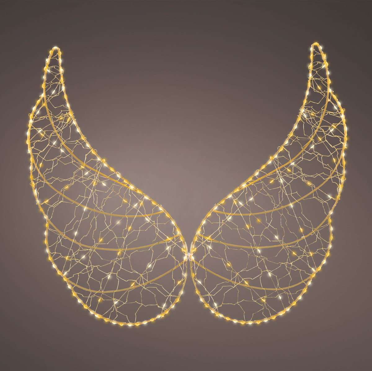 Alas de ángel micro LED de 10" blancas cálidas y clásicas cálidas