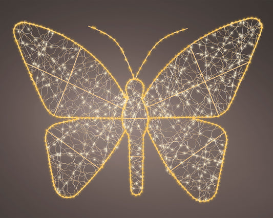 2.5 FT 760 Warm White & Classic Warm Micro LED Gold Butterfly