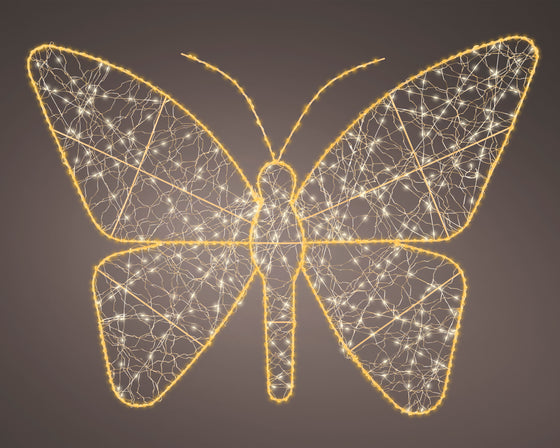 2.5 FT 760 Warm White & Classic Warm Micro LED Gold Butterfly