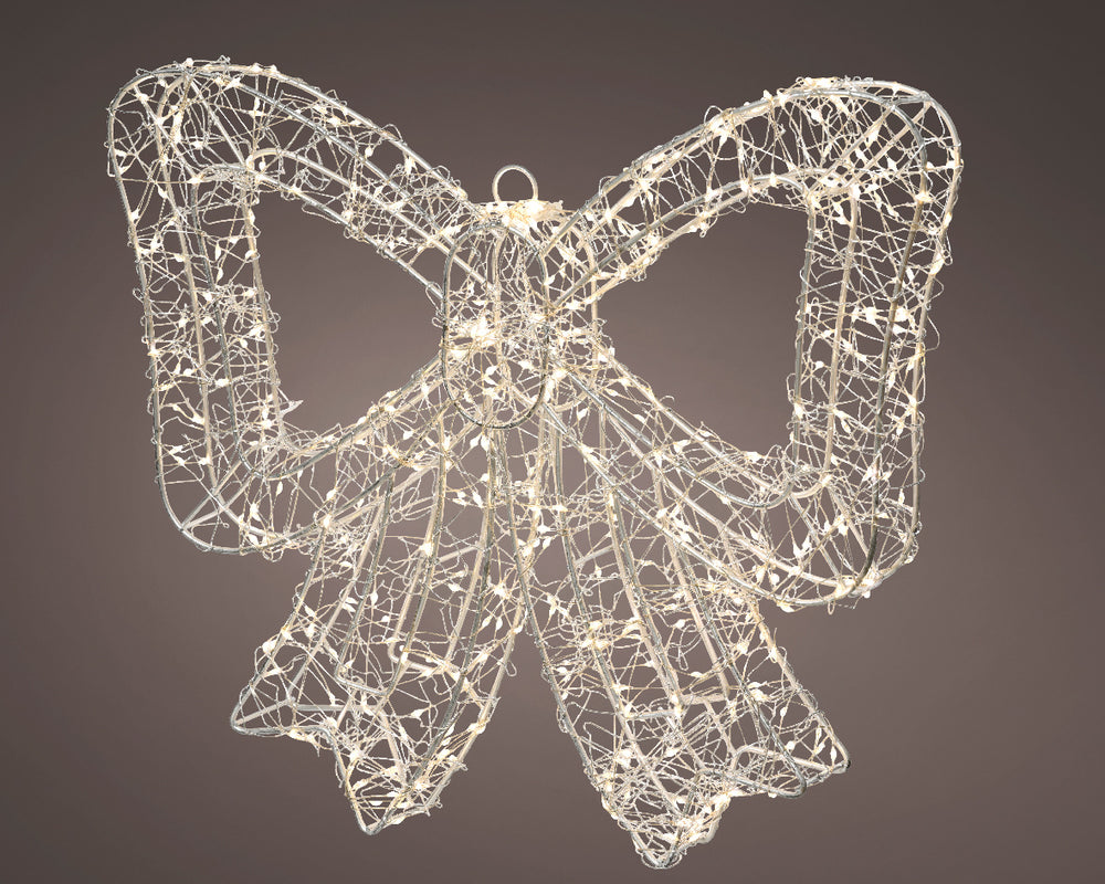 1.1 FT 500 Micro LED Warm White Silver Bow