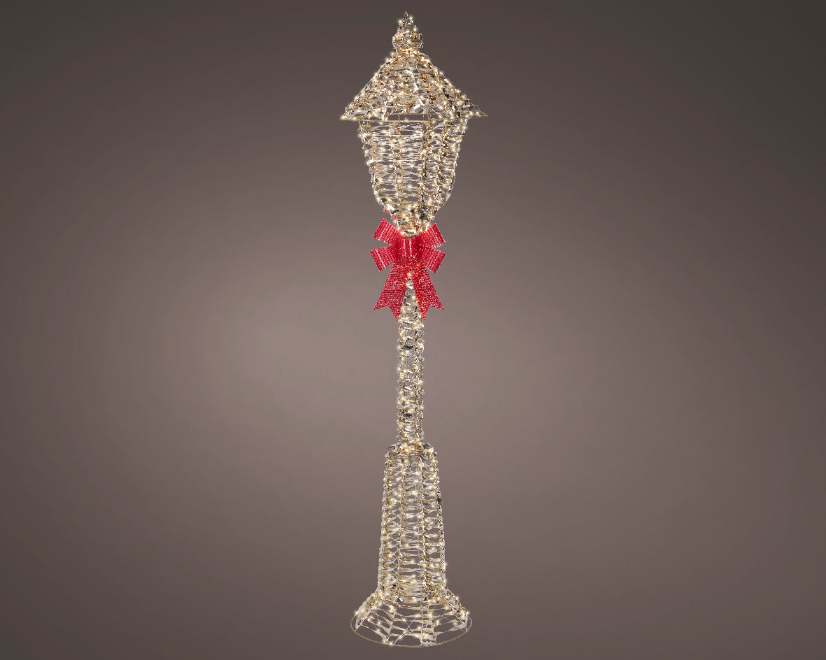 5 FT 720 Warm White Micro LED Gold Lamp Post