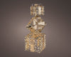 29" 600 Warm White Micro LED Gold Gift Box Tower