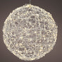 Bola de alambre colgante de 11" preiluminada con micro LED blanco cálido