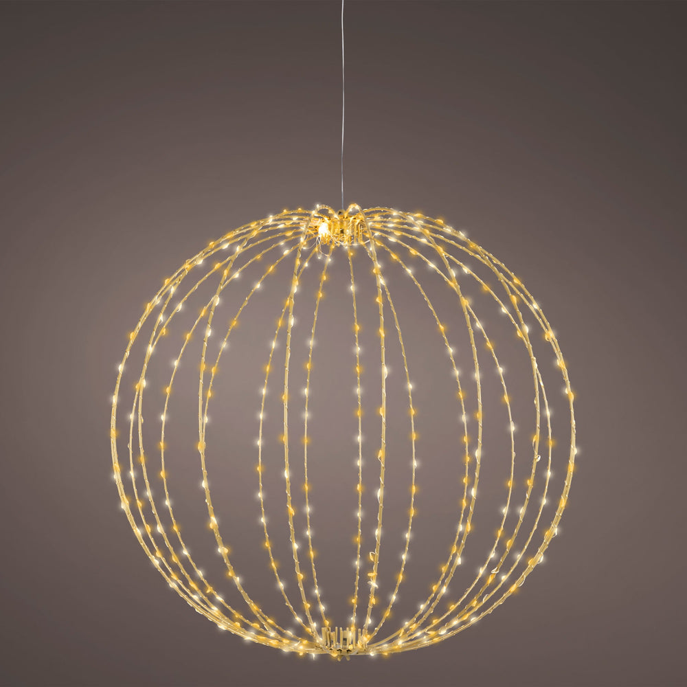 15" 240LED Micro LED Warm White & Classic Warm Hanging Ball
