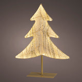 Árbol LED blanco cálido de 21" con base