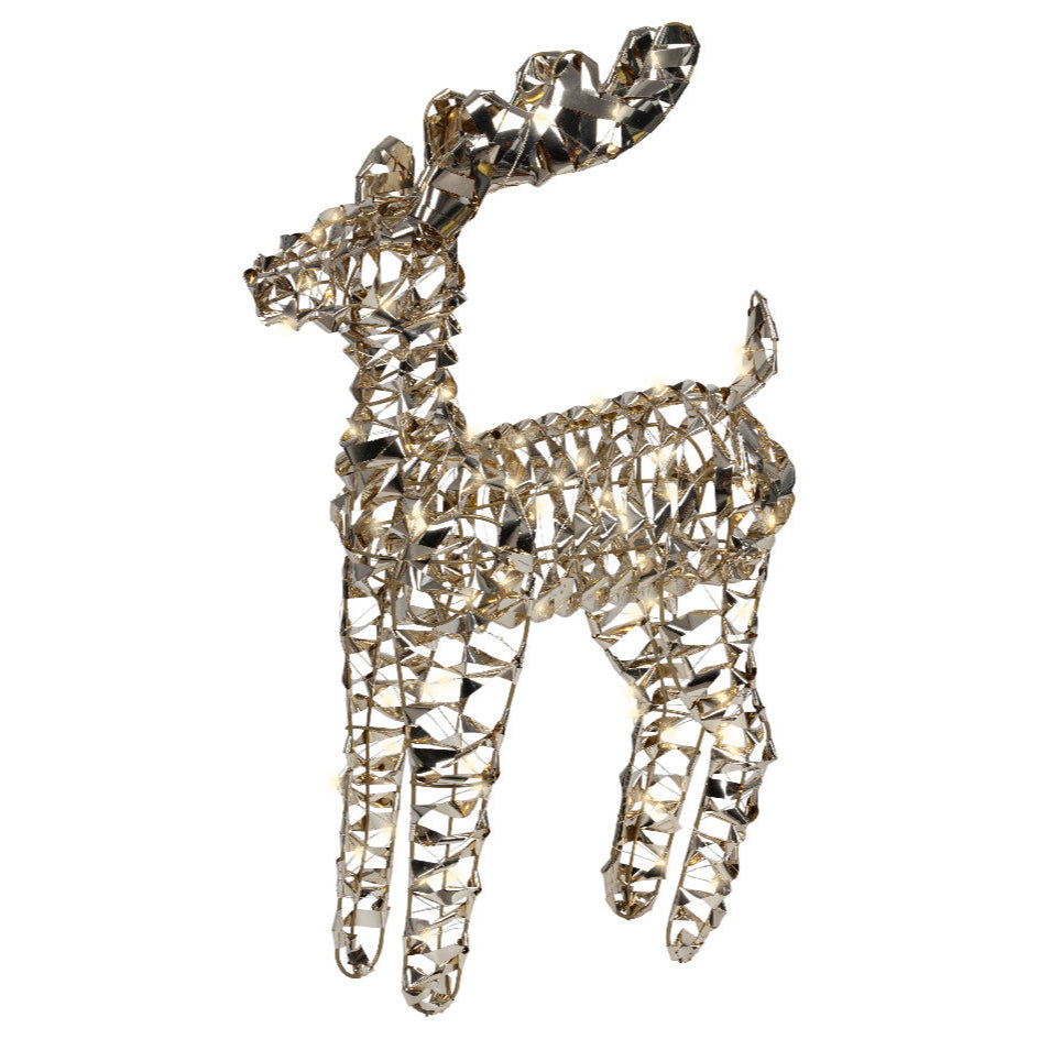 2.2 FT 100 Micro LED Warm White Gold Reindeer