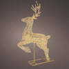 11 FT Gold Reindeer Micro Warm White LED