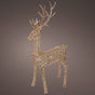 9 FT Warm White Micro LED Gold Reindeer