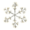 Copo de nieve plateado parpadeante de 17" x 19" con 192 LED de color blanco cálido