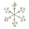 Copos de nieve plateados con efecto intermitente de 336 LED en blanco cálido de 28" x 31"