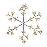 Copos de nieve parpadeantes de LED blancos cálidos de 94 x 107 cm (37" X 42") y 480 LED