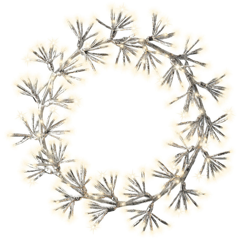 31" 500 LED Guirnalda Plateada Blanco Cálido