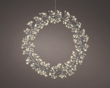31" 500LED Warm White Silver Wreath