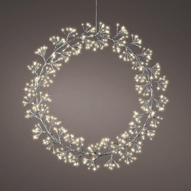 31" 500 LED Guirnalda Plateada Blanco Cálido