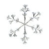 Copo de nieve plateado parpadeante LED blanco frío de 17" X 19" y 192 LED