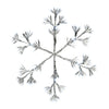 Copos de nieve plateados intermitentes de 28" x 31" y 336 LED de color blanco frío