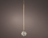 6" Micro LED Glass Ball Ornament Battery Operated Set of 2