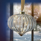 8" Micro LED Onion Ornament Battery Operated